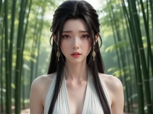 Girl in the bamboo forest by wefong2000 on Tensor.Art