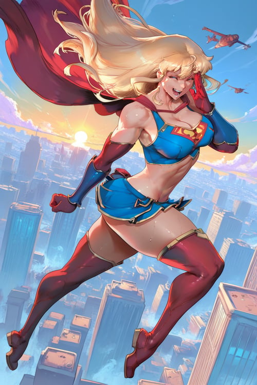Super Girl | Ame-Comi | by san on Tensor.Art