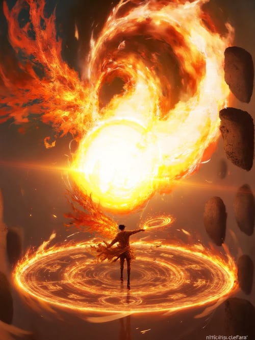 Fire Flame - Solar Inferno Arcane Style by Irman Franklin on Tensor.Art