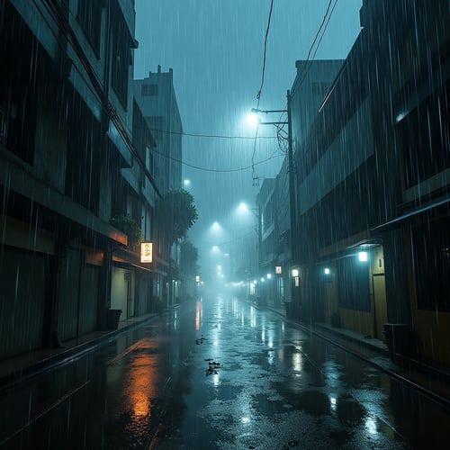 Street scene in the rain by wefong2000 on Tensor.Art