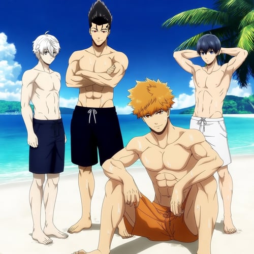 Anime males by SilverKoray on Tensor.Art