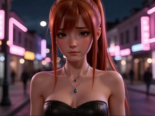 Black tube top girl by wefong2000 on Tensor.Art