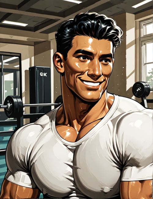Vintage Male Pin up (Artstyle) by TheBaraLover on Tensor.Art