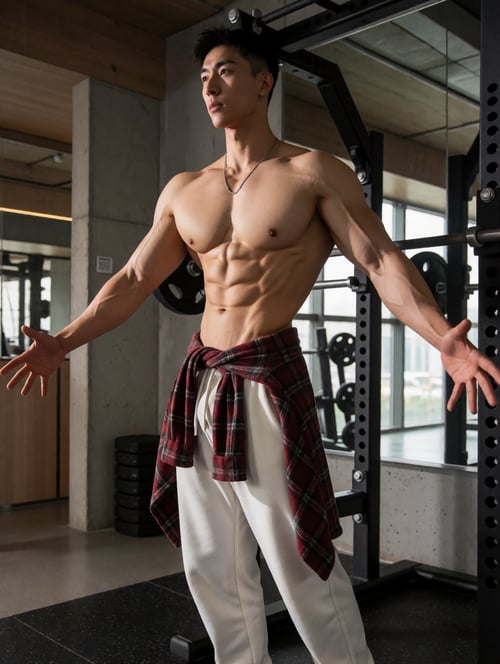 Krea2 Muscular Guy 亚洲肌肉男摄影 by A4TPOP on Tensor.Art