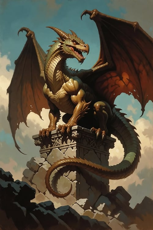 Boris Vallejo Style by Official SketchZa on Tensor.Art