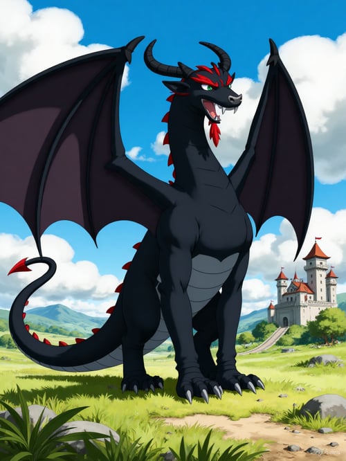 Aku the black dragon  by Pogiboy011393 on Tensor.Art