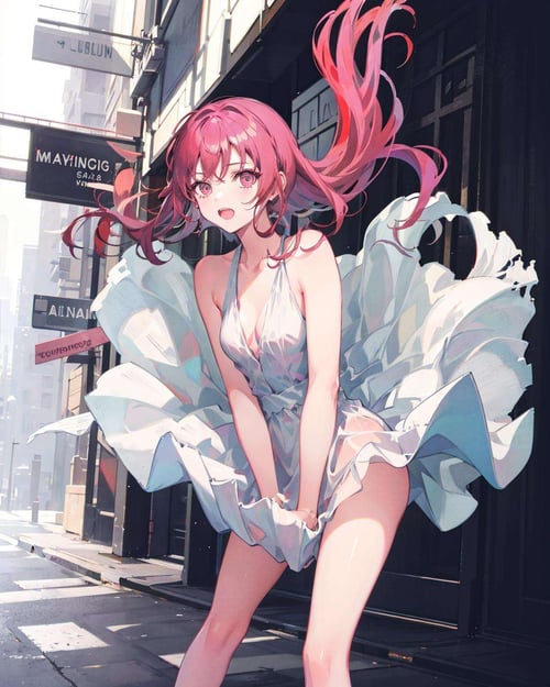 【Concept】Marilyn Monroe Dress Tug Cosplay by BRASILEIRO ALIEN on Tensor.Art