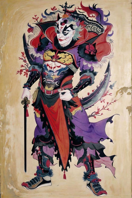 中国门神画风格 Chinese Traditional Door Gods Painting Sty by LEOSAM是只兔狲 on Tensor.Art