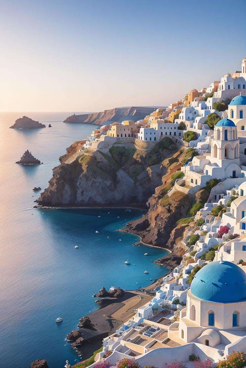 Santorini by 胡茶茶 on Tensor.Art