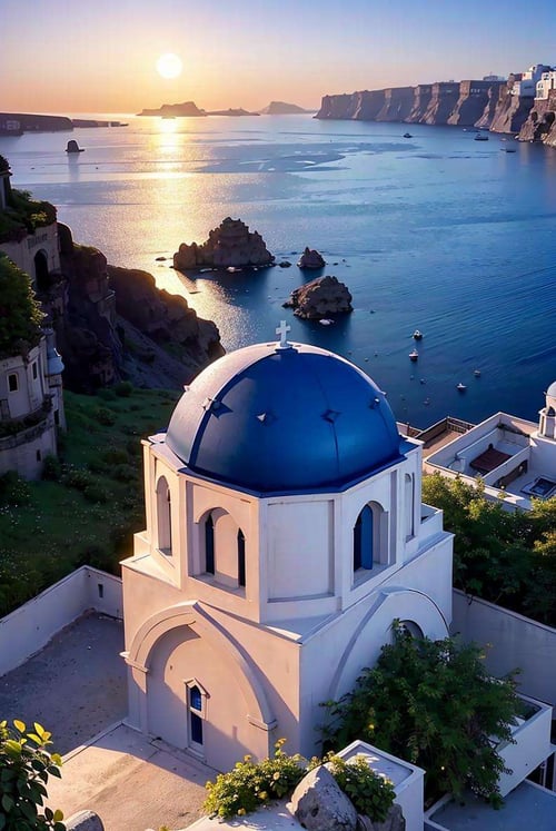 Santorini by 胡茶茶 on Tensor.Art