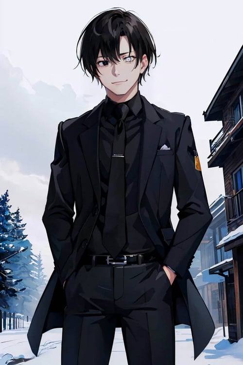 All Black Suit | Attire by justTNP on Tensor.Art