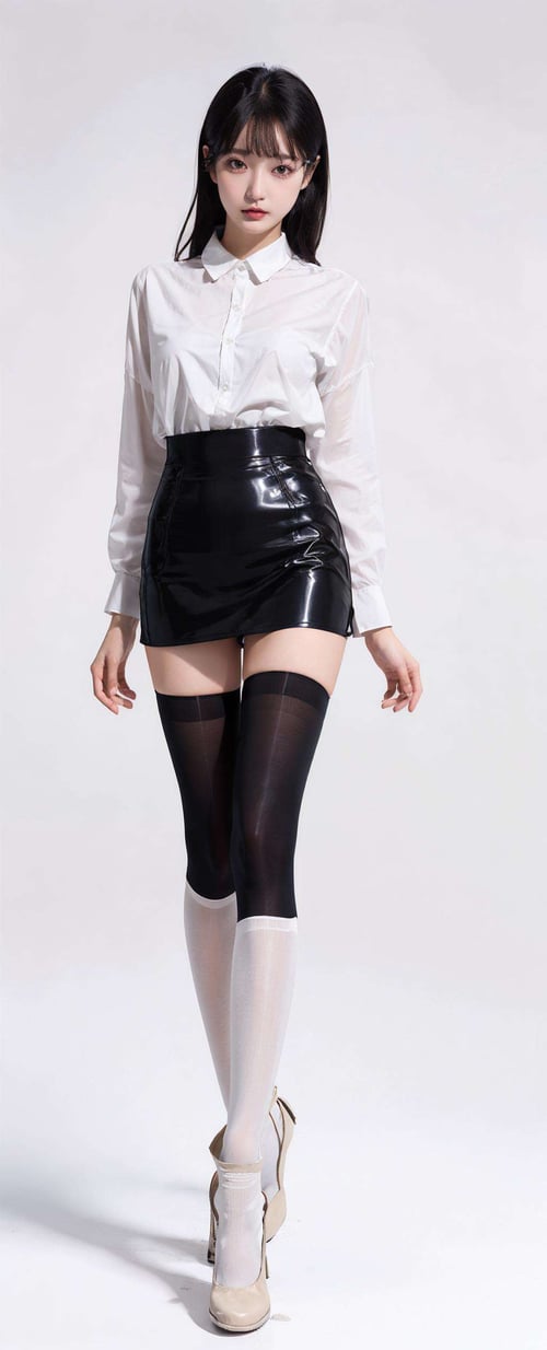 tutu's HiSilk(8D Black Glossy Over-the-Knee Socks)/ 图图的嗨丝(8D黑色油亮长筒袜)/チュチュのハイシー(8D黒色のオイル光沢長い膝上靴下) by zhaotutu on Tensor.Art