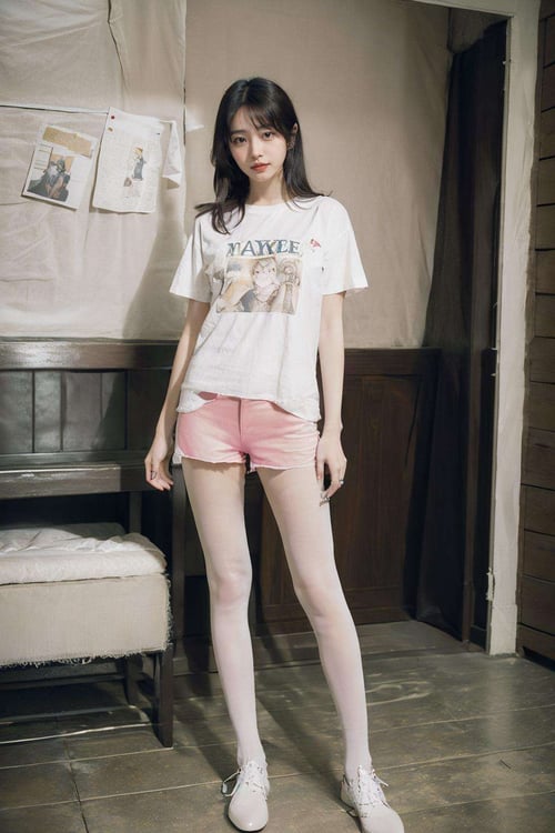 tutu's HiSilk(8D White Glossy Over-the-Knee Socks)/ 图图的嗨丝(8D白色油亮长筒袜)/チュチュのハイシー(8D白色のオイル光沢長い膝上靴下) by zhaotutu on Tensor.Art