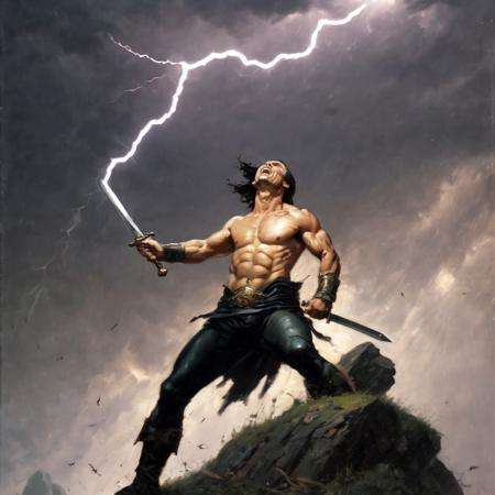 Frank Frazetta SDXL 1.0 art style lora by Caesar Lee on Tensor.Art