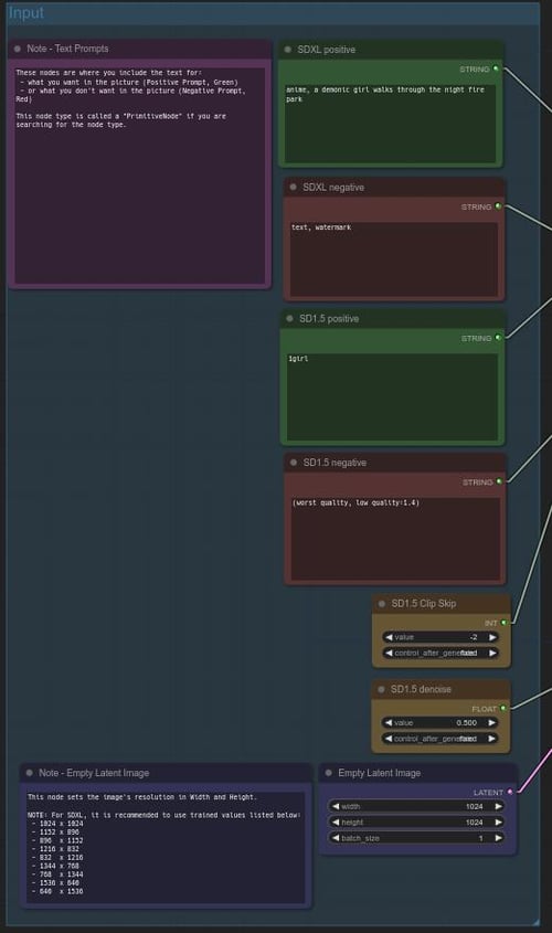 SD1.5 with SDXL - ComfyUI workflow (template) by Lev145 on Tensor.Art