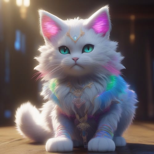 Rainbow kitten  by agon on Tensor.Art