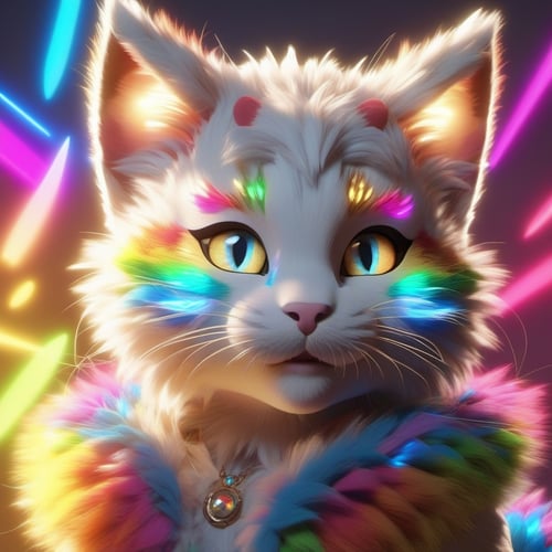 Rainbow kitten  by agon on Tensor.Art