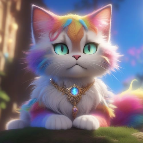 Rainbow kitten  by agon on Tensor.Art