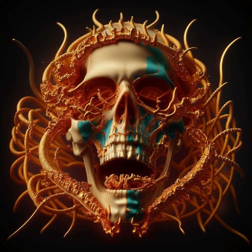 Gold and Skulls by Ciro Negrogni on Tensor.Art