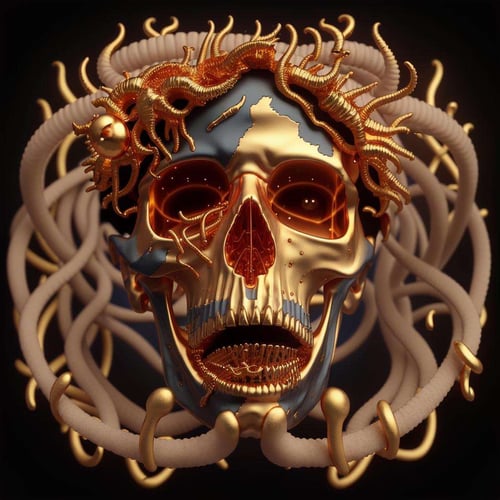 Gold and Skulls by Ciro Negrogni on Tensor.Art