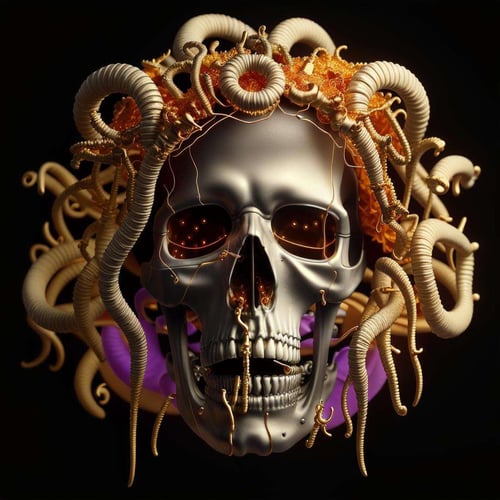 Gold and Skulls by Ciro Negrogni on Tensor.Art