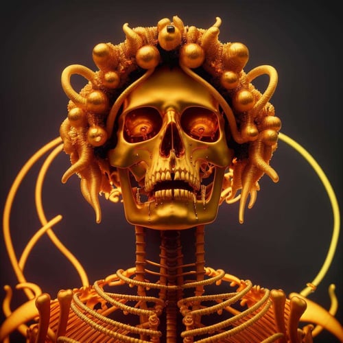 Gold and Skulls by Ciro Negrogni on Tensor.Art