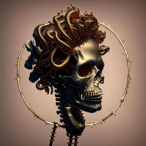 Gold and Skulls by Ciro Negrogni on Tensor.Art