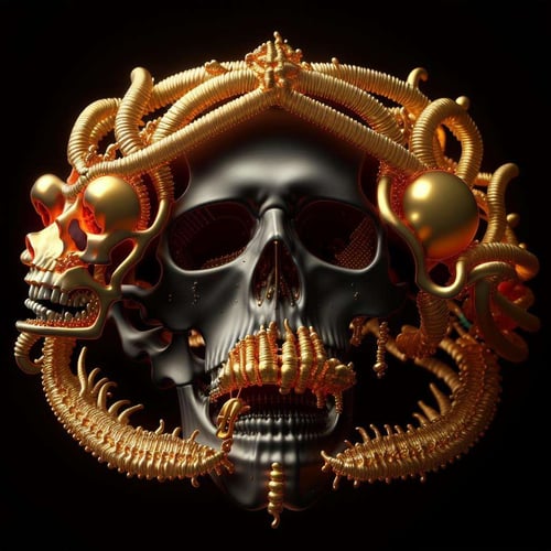 Gold and Skulls by Ciro Negrogni on Tensor.Art