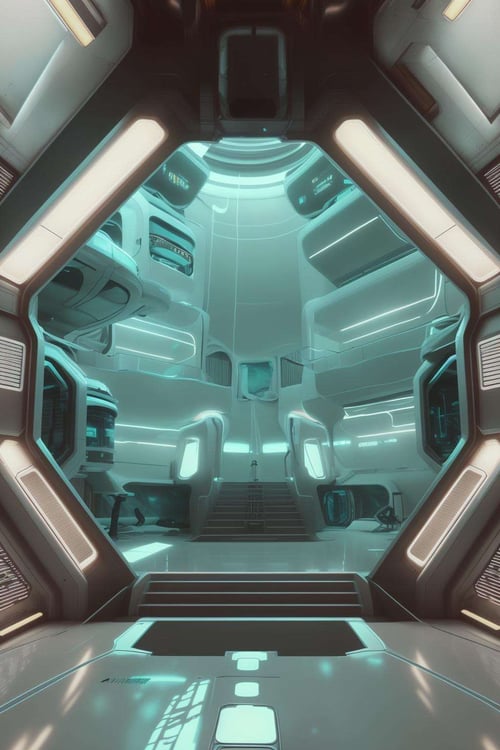 Futuristic Interior - refiner by Ciro Negrogni on Tensor.Art