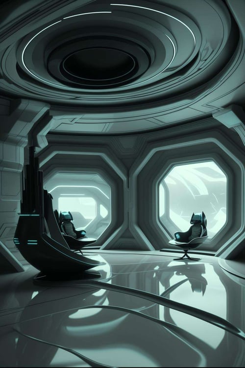 Futuristic Interior - refiner by Ciro Negrogni on Tensor.Art