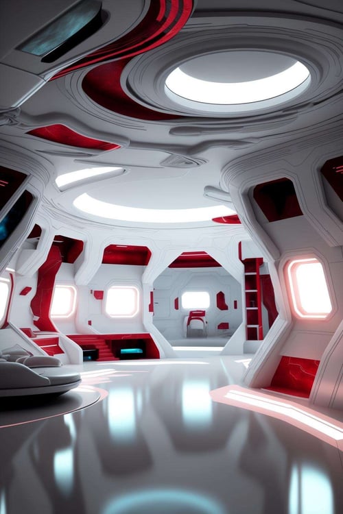Futuristic Interior - refiner by Ciro Negrogni on Tensor.Art