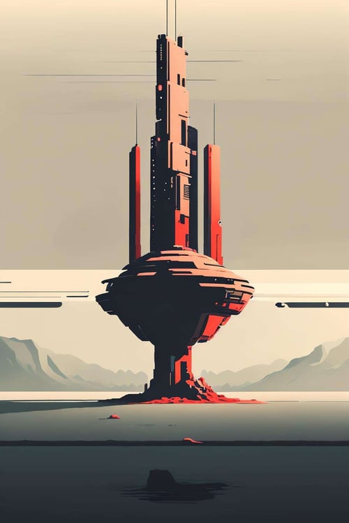 Minimalist Sci-Fi Dystopia by Ciro Negrogni on Tensor.Art