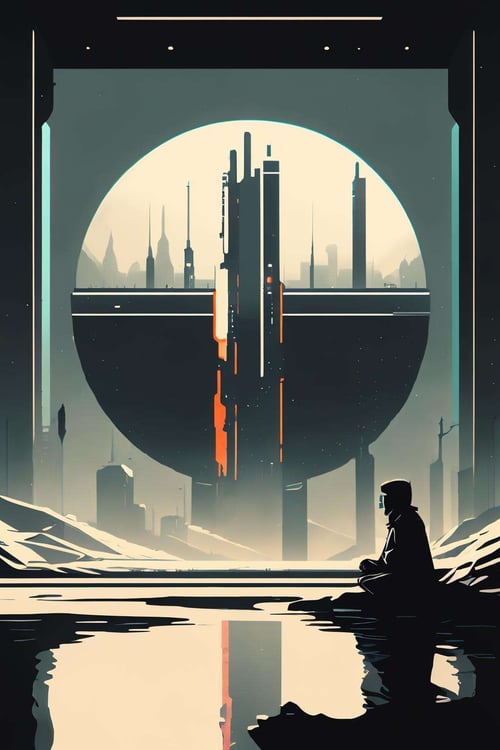 Minimalist Sci-Fi Dystopia by Ciro Negrogni on Tensor.Art
