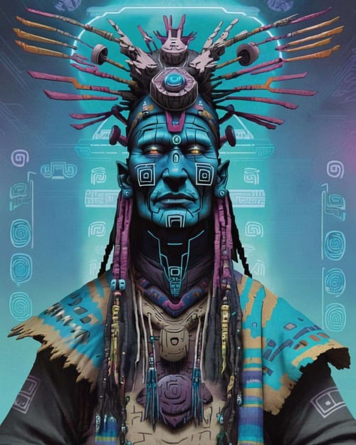 Cyber Shaman by Ciro Negrogni on Tensor.Art