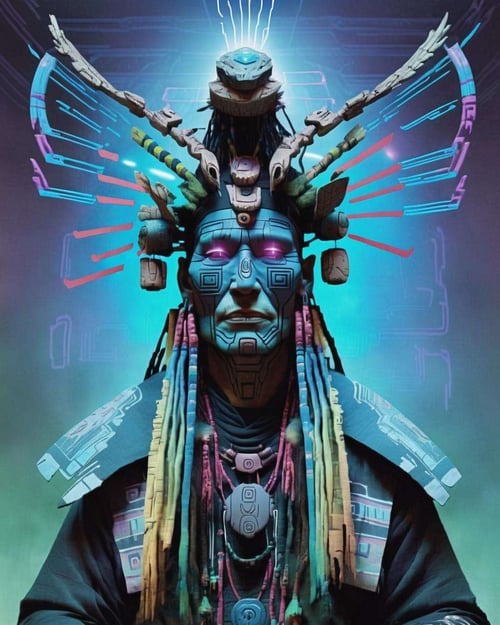 Cyber Shaman by Ciro Negrogni on Tensor.Art