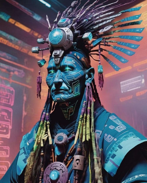 Cyber Shaman by Ciro Negrogni on Tensor.Art