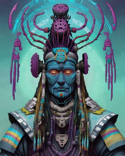 Cyber Shaman by Ciro Negrogni on Tensor.Art
