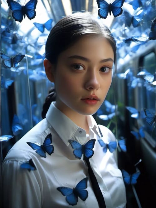 Blue_butterfly_SDXL 蓝色幻蝶 by 会飞的香蕉 on Tensor.Art