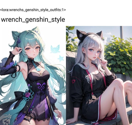 Geshin Styled Clothing | Conceptual Clothing LoRA by wrench1815 on Tensor.Art