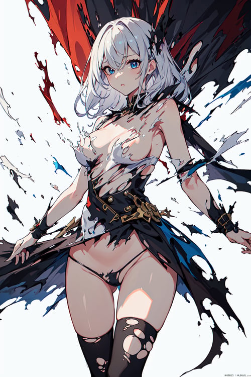 Torn clothes / Clothing Explosion , 破碎的衣服 / 爆衣 / 服 by Astarote on Tensor.Art