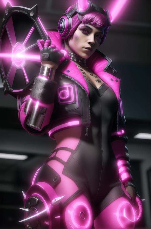 Cyber Punked Wattson Variant from Apex Legends Lora by guy90 on Tensor.Art