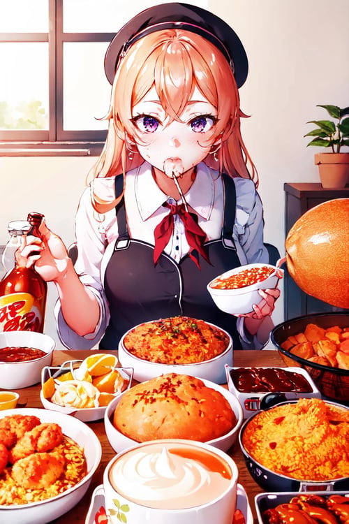 Mukbang (Eat BIG to get BIG) | Concept/Food LoRA by FallenIncursio on Tensor.Art