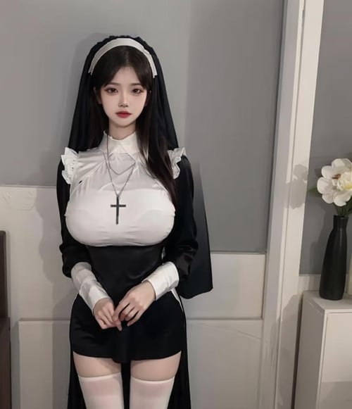 nun cos丨修女cos服 by Kira Craft on Tensor.Art
