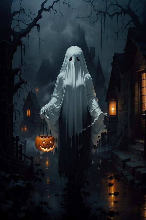Ghost Costume / Halloween - Woshimadai by Ttan on Tensor.Art