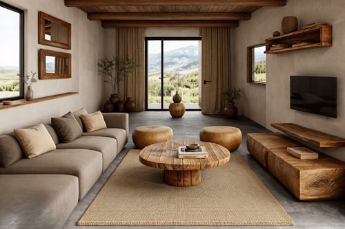Wabi-sabi livingroom from Architech1904 by Architech1904 on Tensor.Art