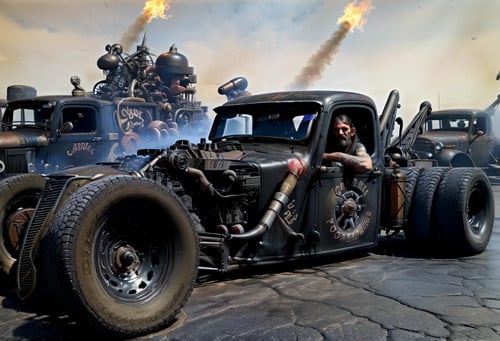 Rat Rod - The Wrecker From Hell (1936 Plymouth) [SDXL] by DennisSchöneberg on Tensor.Art