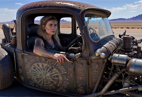Rat Rod - The Wrecker From Hell (1936 Plymouth) [SDXL] by DennisSchöneberg on Tensor.Art
