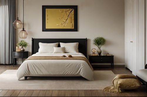 Indochine Bedroom interior from Architech1904 by Architech1904 on Tensor.Art