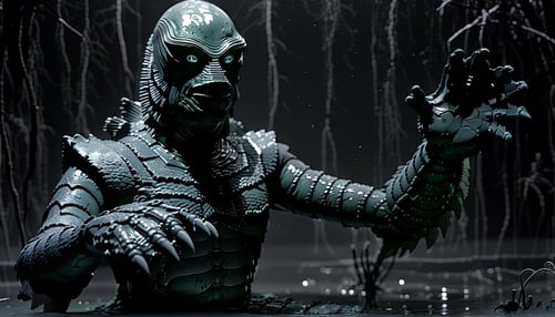 Gill-man Retro Swamp Monster 1954 [SDXL] by DennisSchöneberg on Tensor.Art