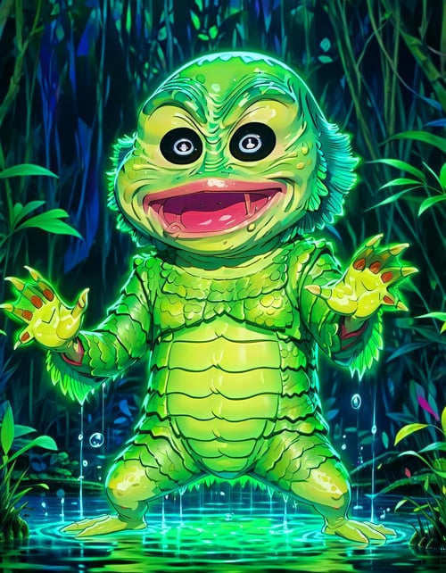 Gill-man Retro Swamp Monster 1954 [SDXL] by DennisSchöneberg on Tensor.Art